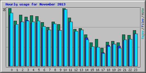 Hourly usage for November 2013