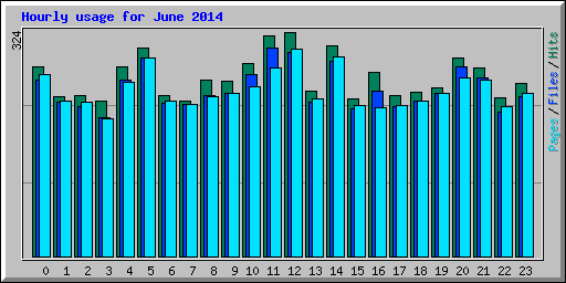Hourly usage for June 2014