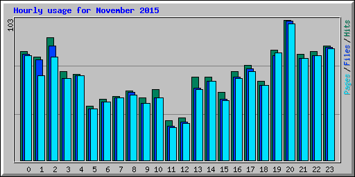 Hourly usage for November 2015
