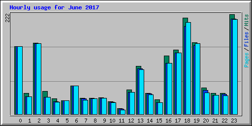Hourly usage for June 2017
