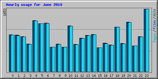 Hourly usage for June 2019