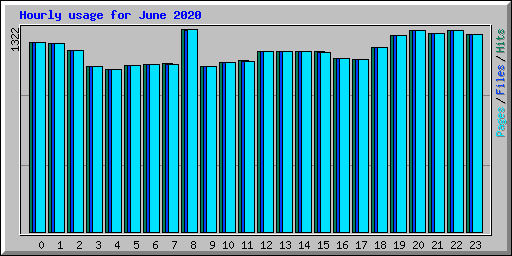 Hourly usage for June 2020