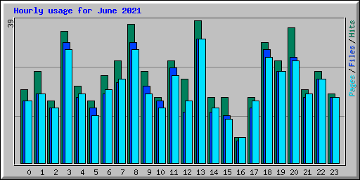 Hourly usage for June 2021