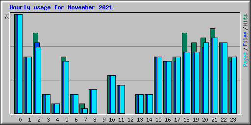 Hourly usage for November 2021