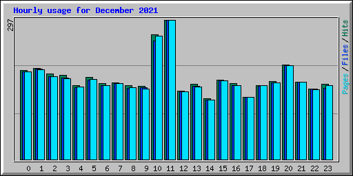 Hourly usage for December 2021