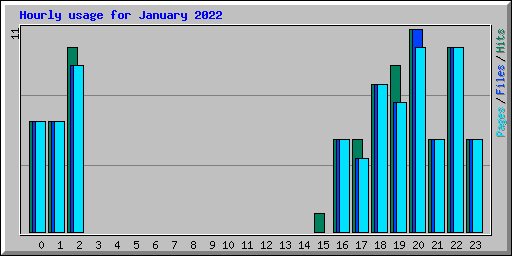 Hourly usage for January 2022
