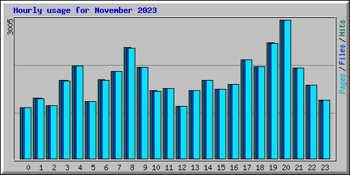Hourly usage for November 2023