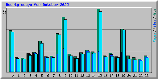 Hourly usage for October 2025