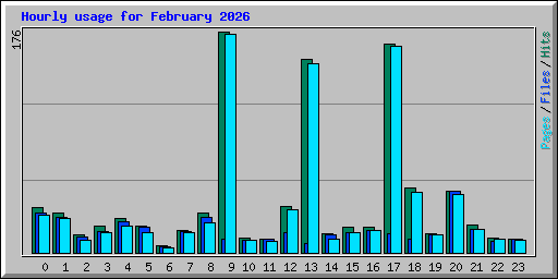 Hourly usage for February 2026